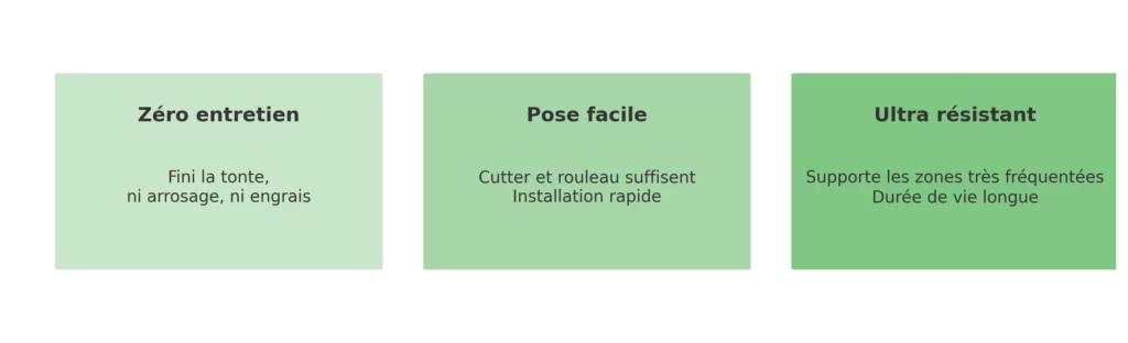 schema avantages gazon synthetique
